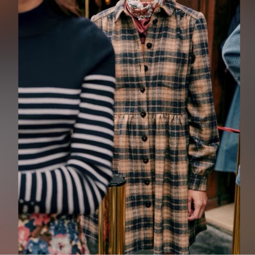 Sezane Leana Dress in Carreaux brooklyn - sz 34